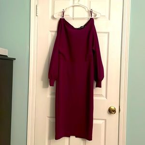 Gabrielle Union New York & Company Purple Dress with Cap Sleeves